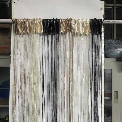 Shiny Tassel-Line Curtains Living Room String Curtain Window